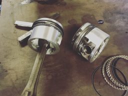 MGB piston ring install